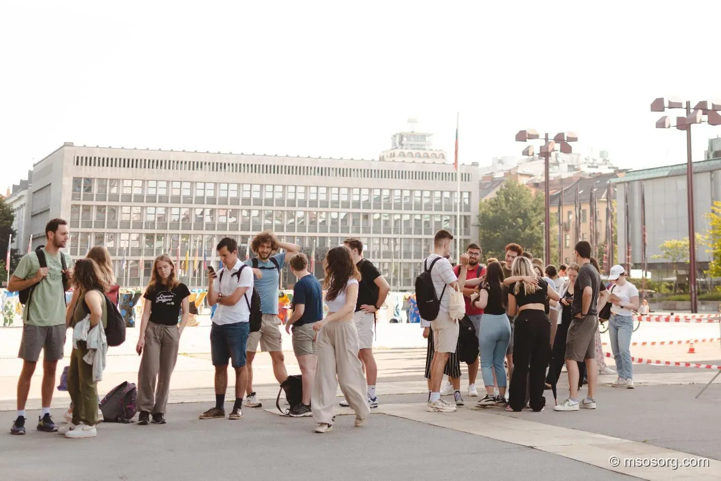 Macedonian students settling into accommodation in Slovenia