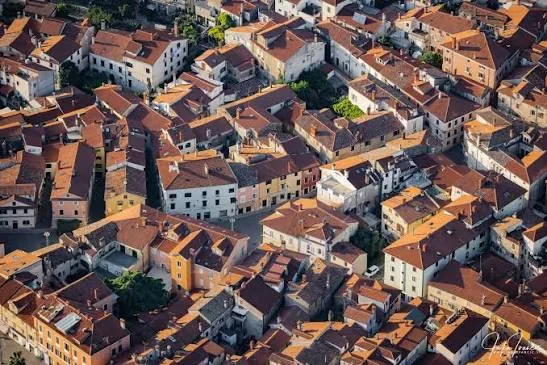 An aerial view of Koper.