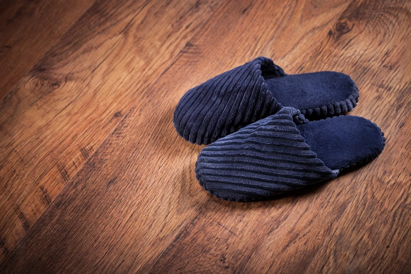 A pair of slippers by the entrance of a Slovenian home